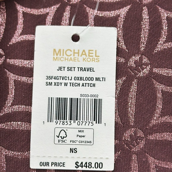 MICHAEL KORS Jet Set Travel Small Logo Jacquard Crossbody With Tech Attach
NWT - Picture 8 of 16